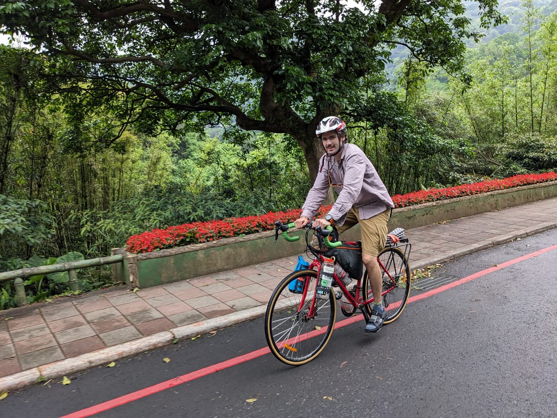 First test ride up Mt Yangmingshan